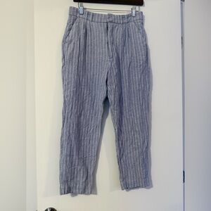 Abercrombie & Fitch Blue and White Striped Pants